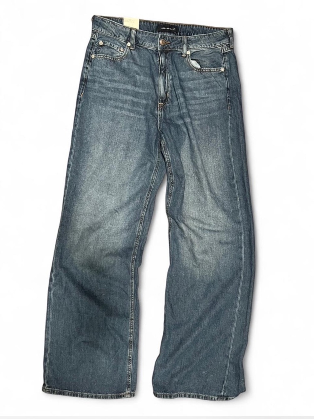 Aeropostale High Rise Wide Leg Blue Denim Jeans NWT